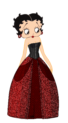 jolie robe rouge et noire